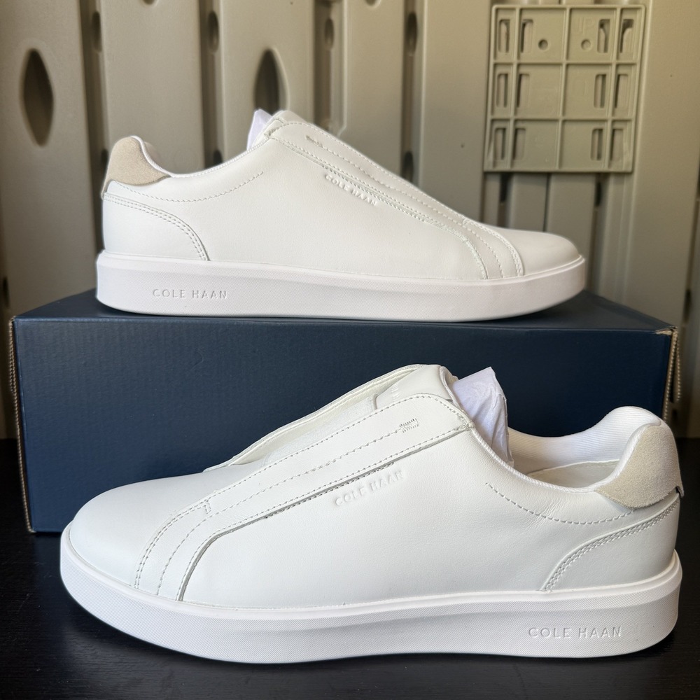 Cole Haan Women's Grand Crosscourt Luxe Slip On Sneakers Size 9 - White